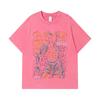 275 GSM Washed T-shirts 100% Cotton One Punch Man V8 Garou Print Unisex Heavy Cotton T Shirt