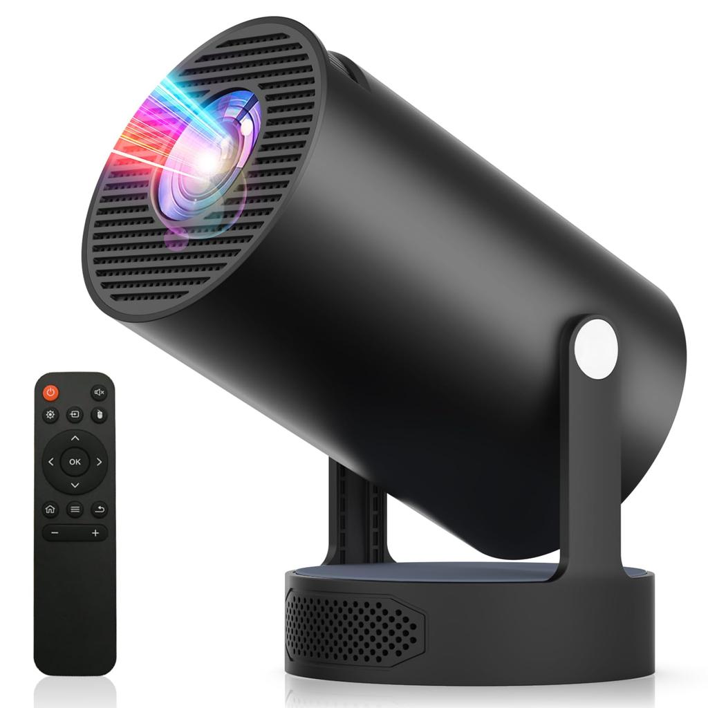 Kompakter Heimprojektor HiFi Externer Lautsprecher 4K Android TV Leichtgewicht Decke 6 Bluetooth Echte 1080P Hoch Groß Automatische Trapezkorrektur Integriert