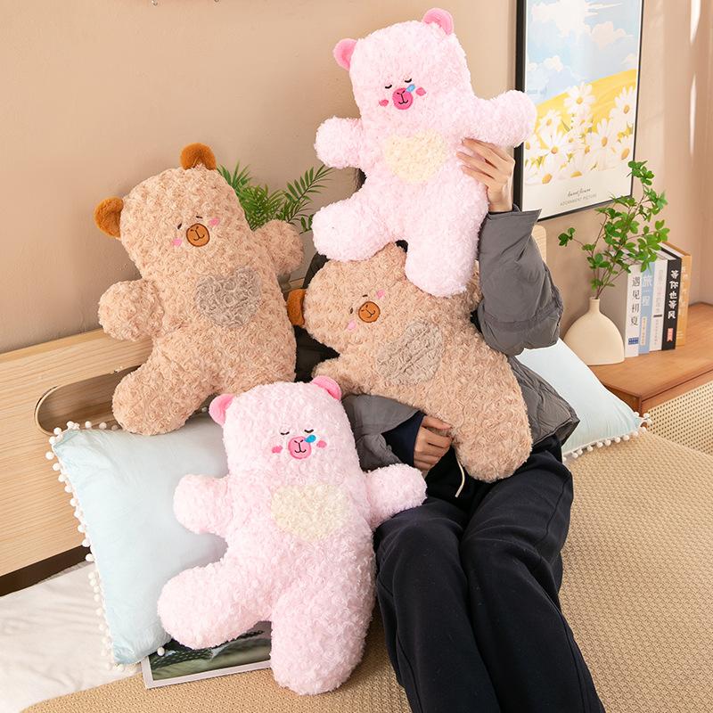 New Capybara Pillow Girl Sleeping Doll On The Bed Cute Plush Doll Lunch Break Cushion