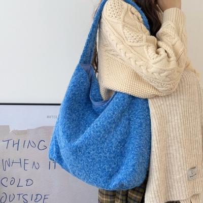 Lazy Plush Bag Women's Autumn and Winter New High-end Large-capacity Commuter Bag Shoulder Tote Bag