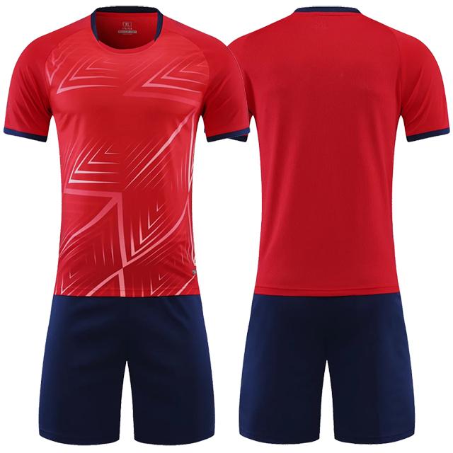 Men Kids Football Jersey Personalized  Boy Soccer Jersey Set Polyester Soccer Uniform Breathable Football Uniform for Kids 4XS