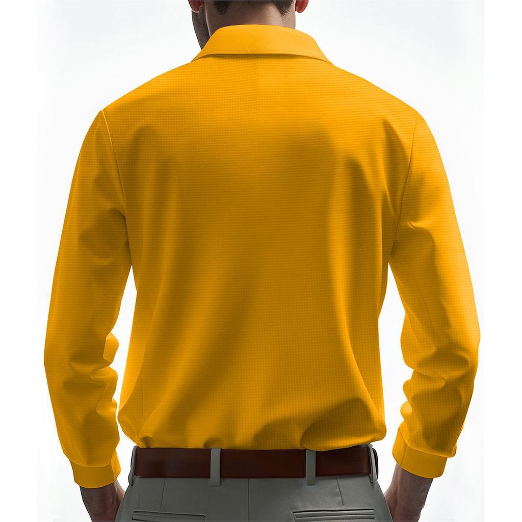 Spring/Autumn Lightweight Men's Quick-Dry Breathable Long-Sleeved Polo Sweatshirt Casual T-Shirt