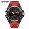 SANDA SD6252 Student Watch For Outdoor Sports Multifunctional Waterproof Should Be LED Men's Electronic Clock