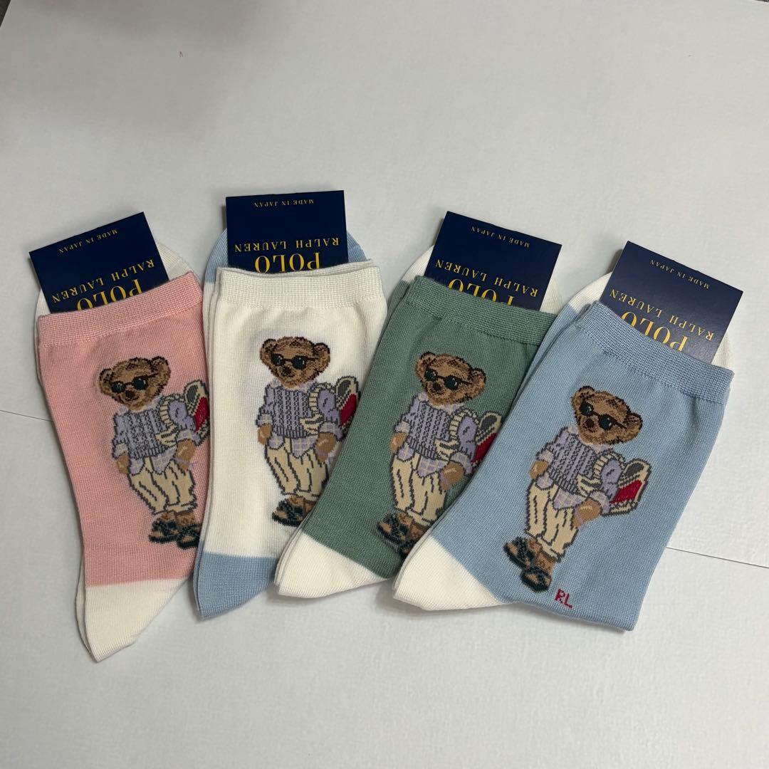 Used [Very Popular] Ralph Lauren Polo Bear Women s Socks 22-24cm