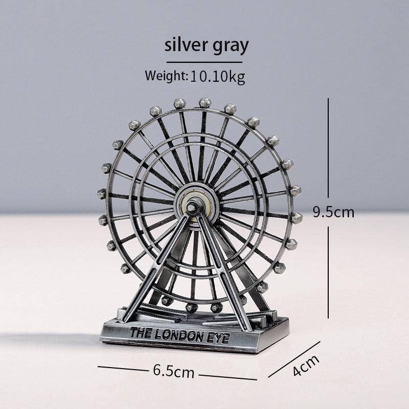 1 szt. Tani obrotowy diabelski młyn mini dekoracja pokoju dziecięcego metalowe akcesoria dekoracyjne do biura domu