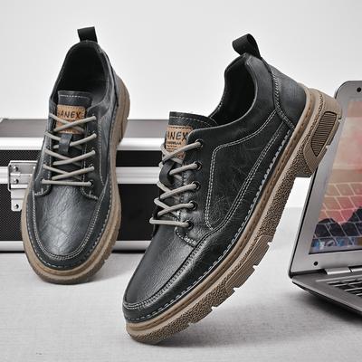 Mode Herren Echtleder Freizeitschuhe Schnürschuhe Oxford Schuhe Herren Büro Business Schuhe Abriebfeste Sportschuhe
