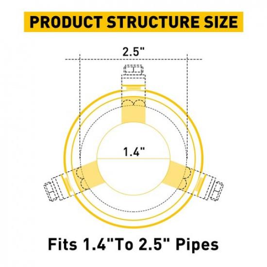 2xAUTO Car Muffler Tip Pipe Exhaust Stainless Steel Chrome Fit Effect 1.5 - 2.3"