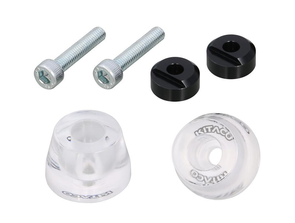 Kitaco 506-1154080 Clear Bar End Cap (White) Super Cub 50 Pro/110 Pro and Cross Cub 50/110