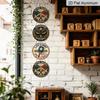 2D Flat, 4Pcs Retro Pickleball Aluminum Round Hanging Sign Set, Pickleball Paddle Champion Club Metal Wall Pendant, Garage Bar Patio Club Home Wall