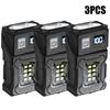 Multi-function Mini LED COB Flashlight Dual Light Source Super Bright Portable Torch Type-C Rechargable Camping Emergency Lamp