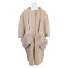 DRAWER 22AW 6525-299-0823 PRE1 Wool Reversible Fur Cape Coat 38 beigeUsed
