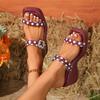 Fashion 2025 High Quality Summer New Wedges Women's Slipper Elegant Modern Dress Sandals Women with Polka Dot Buckle Platform Slippers
