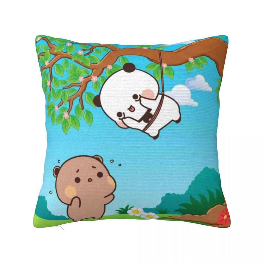 Bubu & Dudu Pillow Case Morden Pillow Cover Square Custom DIY Cushion Cover Pillowcases For Office Car Home Decorative