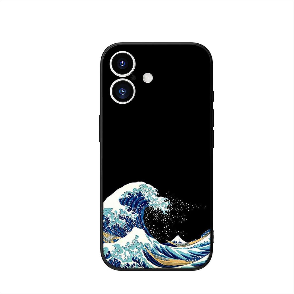 Phone Cover for Apple iPhone 16 15 14 Plus 13 12 Mini 17 Pro Max + 16E Air 16+ ProMax Case The Great Wave of Kanagawa Casing