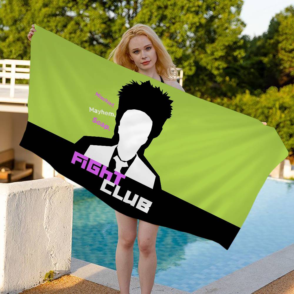Fight Club Movie Microfiber Blanket Quick Drying Beach Towels Oversized Printing Super Absorbent Pool Towel Blanket