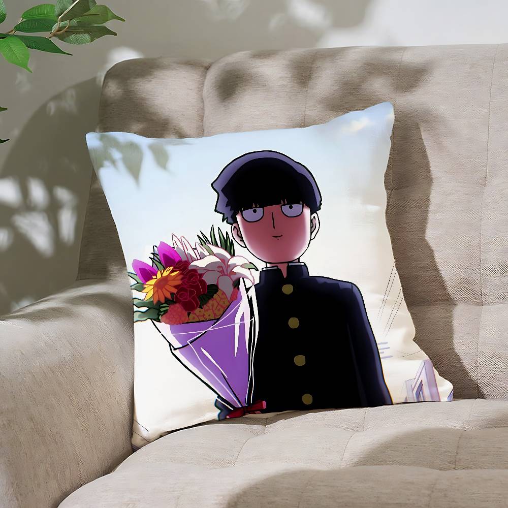 Funny A-Mob Psycho-S 100 Pillow Case Cushion Cover Soft Cute Throw Pillow Case For Car Sofa Pillowcase Polyester With Zipper
