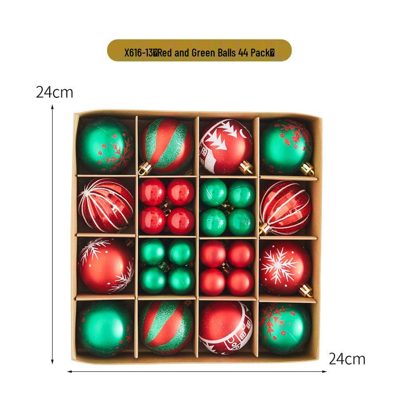 42pcs Electroplated Shiny Christmas Tree Baubles - Creative Hanging Ornaments for Festive Decoration