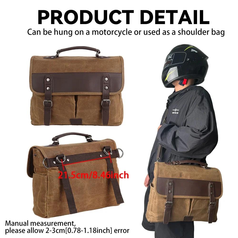 Motorcycle Saddle Bag Waterproof Motor Quick Release Rack Side Bag Large Capacity Laptop Storage Bag Fit For Most Motors