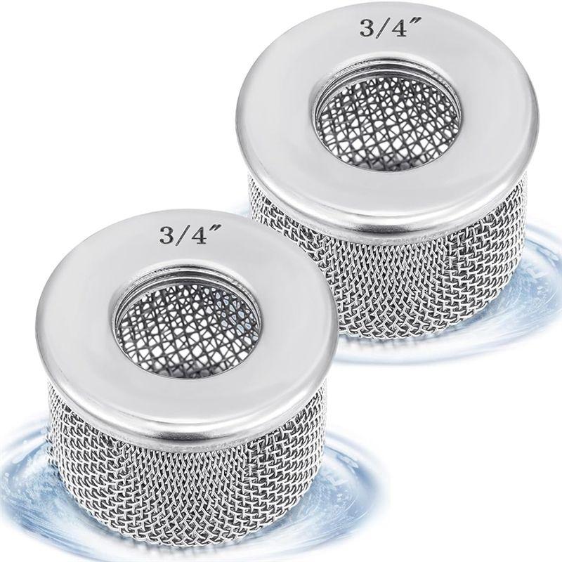 

AEE4-2 PCS Air Inlet Filter Suction Cup Hose Dual Screen With 1.91 Cm NPT Thread For Airless Paint Sprayer, Pump Inlet Filter