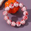 Skull Pumpkin Spiders Bead Bracelet Elastic Wristband Jewelry Stackable Bangl
