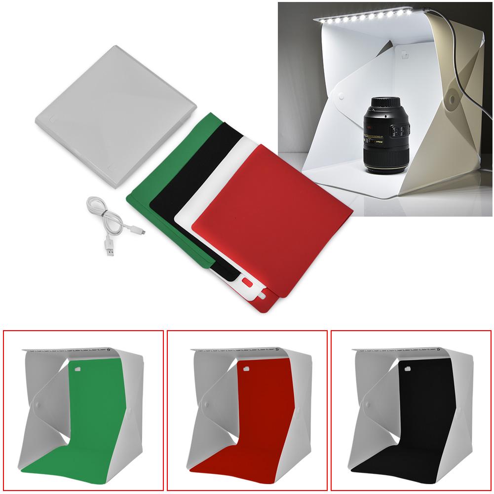 Portable Foldable Mini Studio Photography Light Box Tent Kit with 4 Colors Backgrounds
