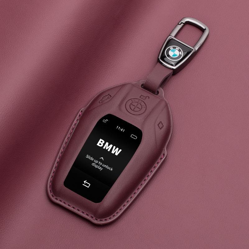 

Натуральна шкіра Чохол-футляр для ключа автомобіля для BMW 5 3 1 Серії X1 X2 X3 X4 X5 X6 Оболонка з лезом 325Li 530 з пряжкою