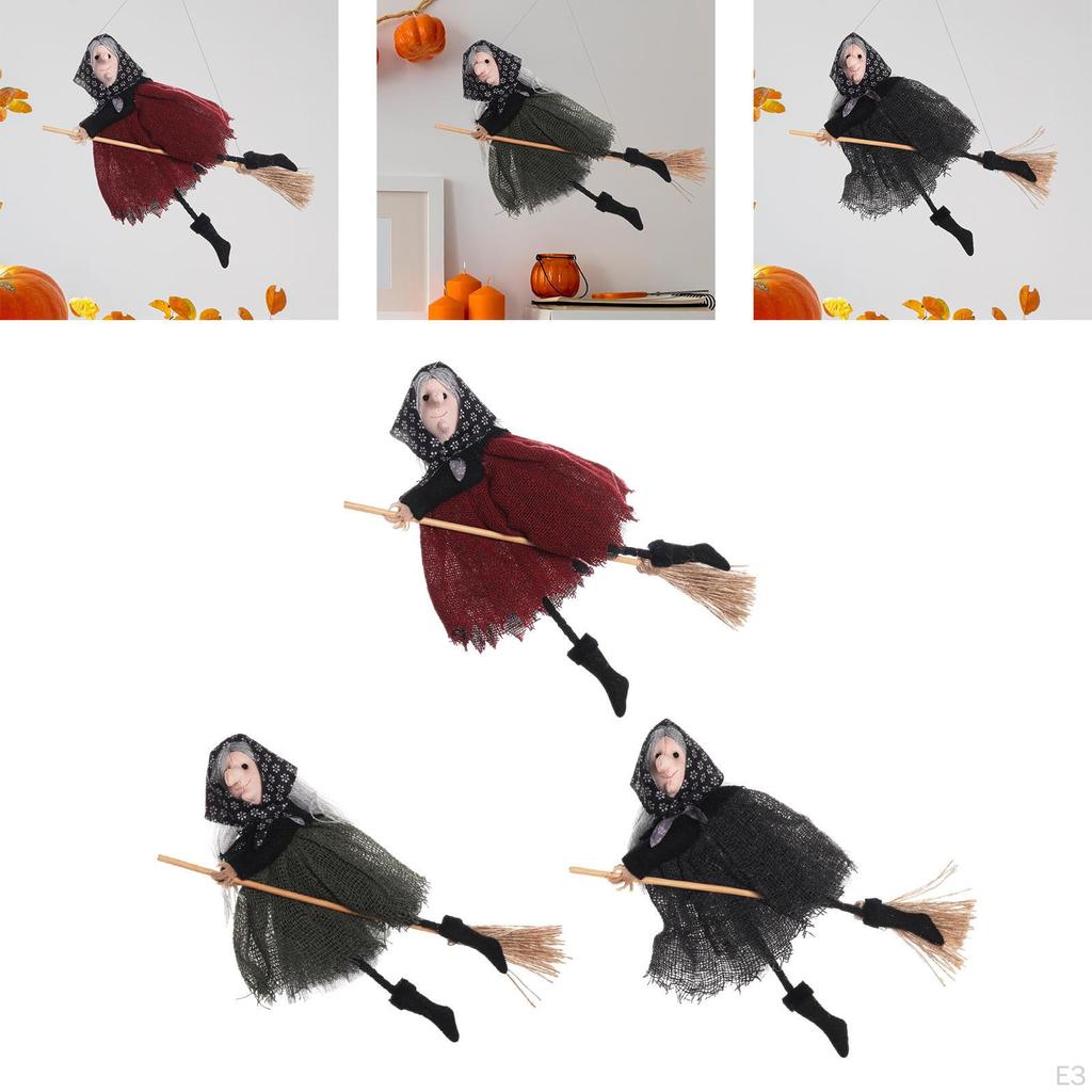 Halloween Decoration Witch Broom Hanging Pendant Indoor Home Decor Gifts Ornament Party Supplies for