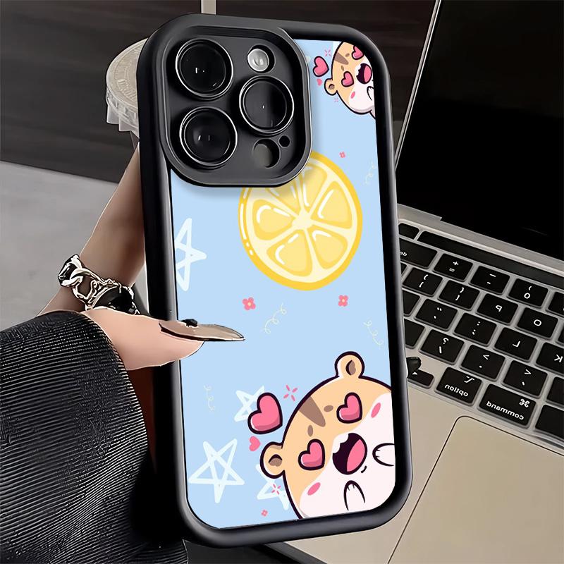 Phone Case for iPhone 17 Air 16E 15 16 Pro Max Cartoon Cute Hamster Cover 14 Plus 13 12 Mini Soft Shell Silicone Fundas