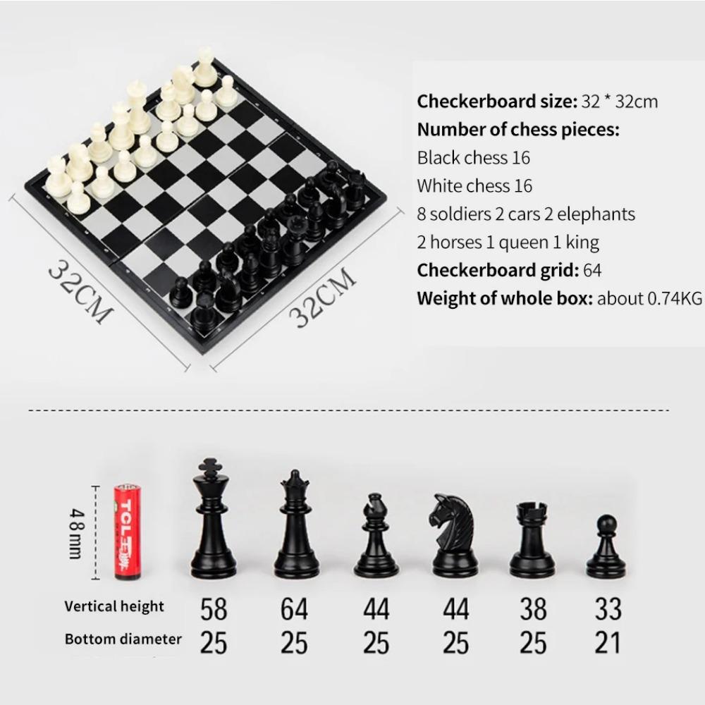 Portable Special Magnetic Chess Backgammon Checkers Set Big Board Draughts Entertainment Christmas Travel Games Aldult Kids Gift