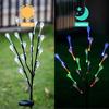 LED Solar Lights Colorful Tree Shaped Garden Stake Lights Pathway Walkway Lawn Patio Backyard Lighting Waterproof Solar Powered 16 LEDs Landscape Lam