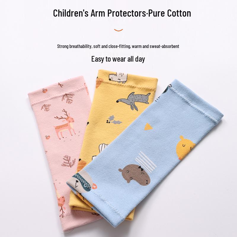 Kids' Cotton Elbow & Wrist Support Sleeves - Thin Style for Boys & Girls' Sports Protection