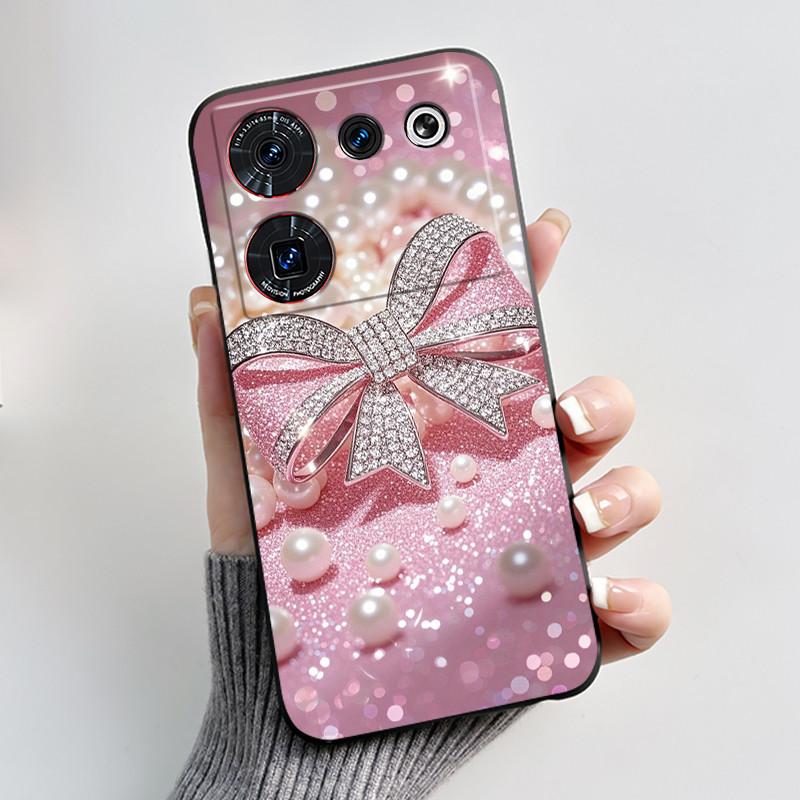 For ZTE nubia Z50 Ultra Z50Ultra Casing Aesthetic Cute Cat Cartoons Black Matte Soft Silicone Case Shockproof Back Shell Cover