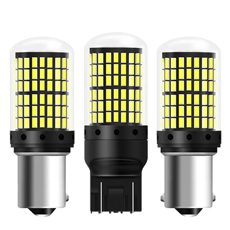 2PCS 1156 BA15S LED CANBUS 3014 144 SMD 1157 BAY15D P21/5W 7440 T20 7443 Turn Signal Light Reversing Lights Brake Lamp 12V WhiteTurn Signal 2
