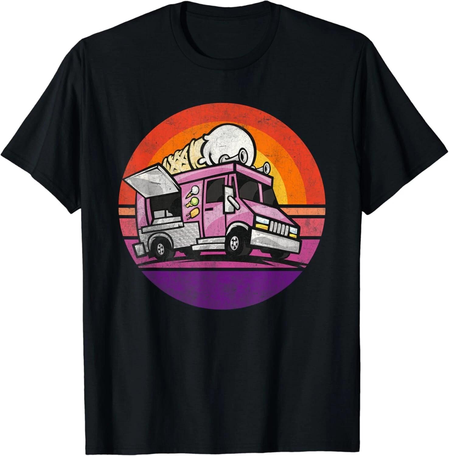 Ice Cream Truck Retro Vintage Retro Gift Unisex T-Shirt L