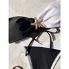 Women Color Block Strapless Backless Sexy Two Piece Bikini Swimsuit