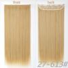 MERISIHAIR Women Fashion Long Straight Synthetic Fiber Hair Extensions 5 Clips Invisible Hairpiece for Daily Wear