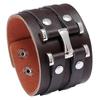 Nuovo Bracciale Punk in Pelle di Mucca Largo per Uomini alla Moda