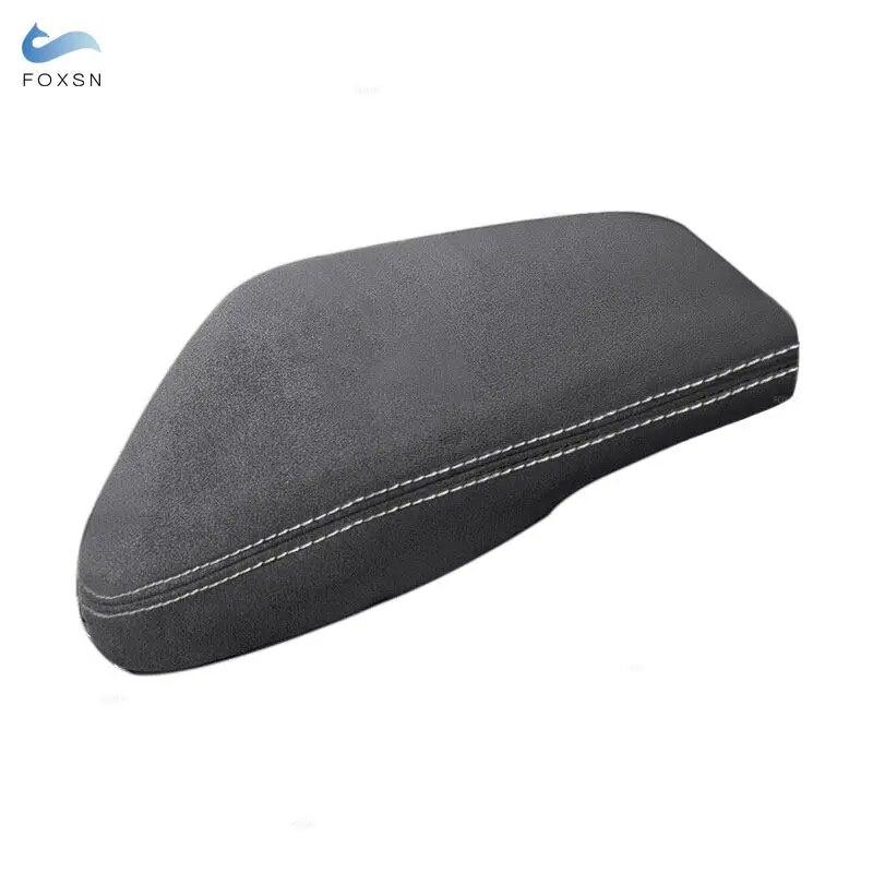 Pouze LHD Pro BMW X1 F48 2016 2017 2018 typ s elastickým páskem Semišová kůže Víko středové konzoly Kryt loketní opěrky Dekorační lišta