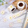 Copper Plate Self-adhesive Labels Small Daisy Sticker Hand Account Decoration DIY Reward Sticker Wedding Seal Sticker
