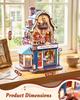 ROKR Holz 3D Puzzle Happyduke Spielzeug Spieluhr Modellbausatz mit LED-Licht für Heimdekoration Mini Puppenhaus DIY Spielzeug Weihnachtsgeschenk für Erwachsene Jugendliche