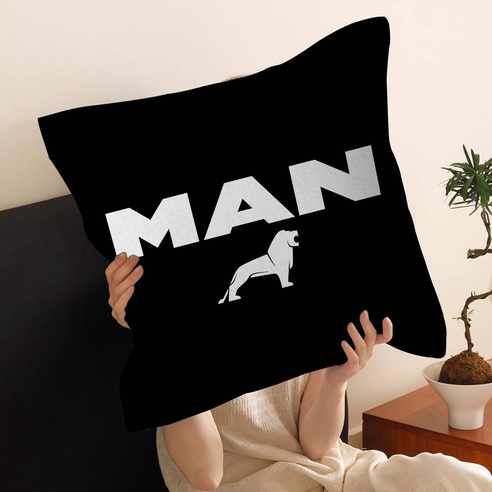 M-Man T-Truck Logo Cushion Cover Car Throw Pillow Case For Sofa Car Christmas Gift 40X40Cm 45X45Cm