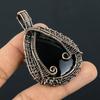 Black Onyx Jewelry, 999 Copper Wire Wrapped Pendant Handmade Gemstone Jewelry, Gifts For Wife Brand New Pendant