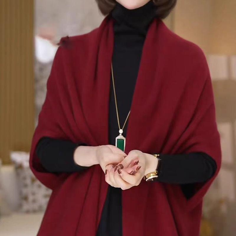 2025 New Style Women's 100% Pure Wool Shawl Cardigan – Autumn/Winter Elegant Knitwear