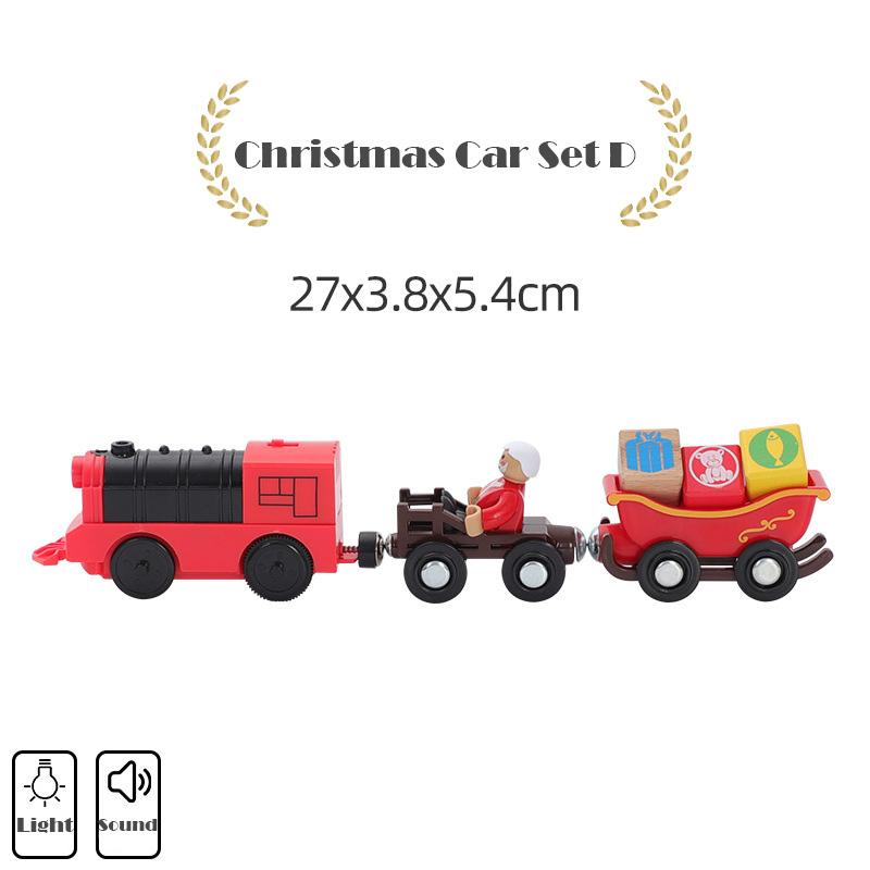 Battery Operated Action Locomotive Train Magnetic Connection Powerful Train Set Fit for Wooden Trains and Tracks Kids Gifts
