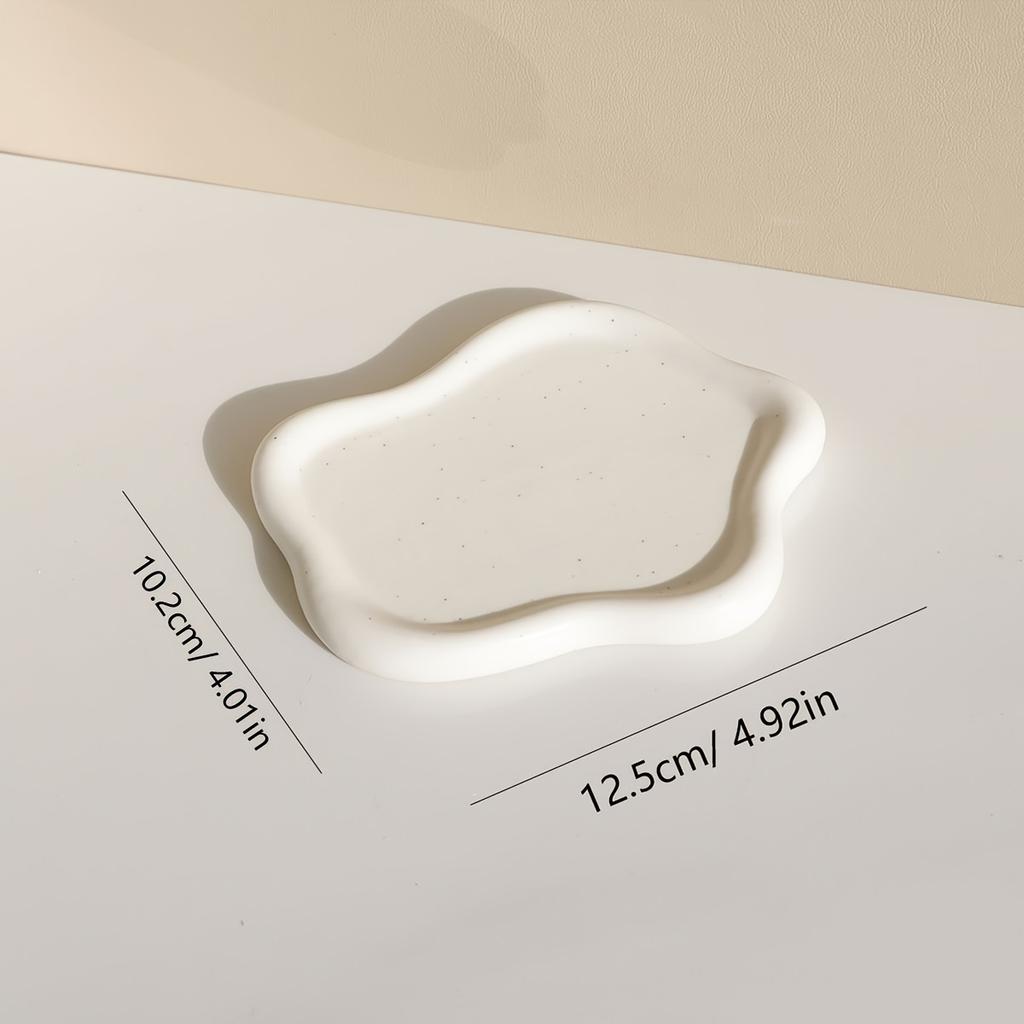 1 Stück Keramikschmuckschale, Wolkenform Schmuckschale Kosmetiktisch-Organizer-Schale für Schmuck, Ring-Schmuckschale, Schlüsselablage Schmuckhalter