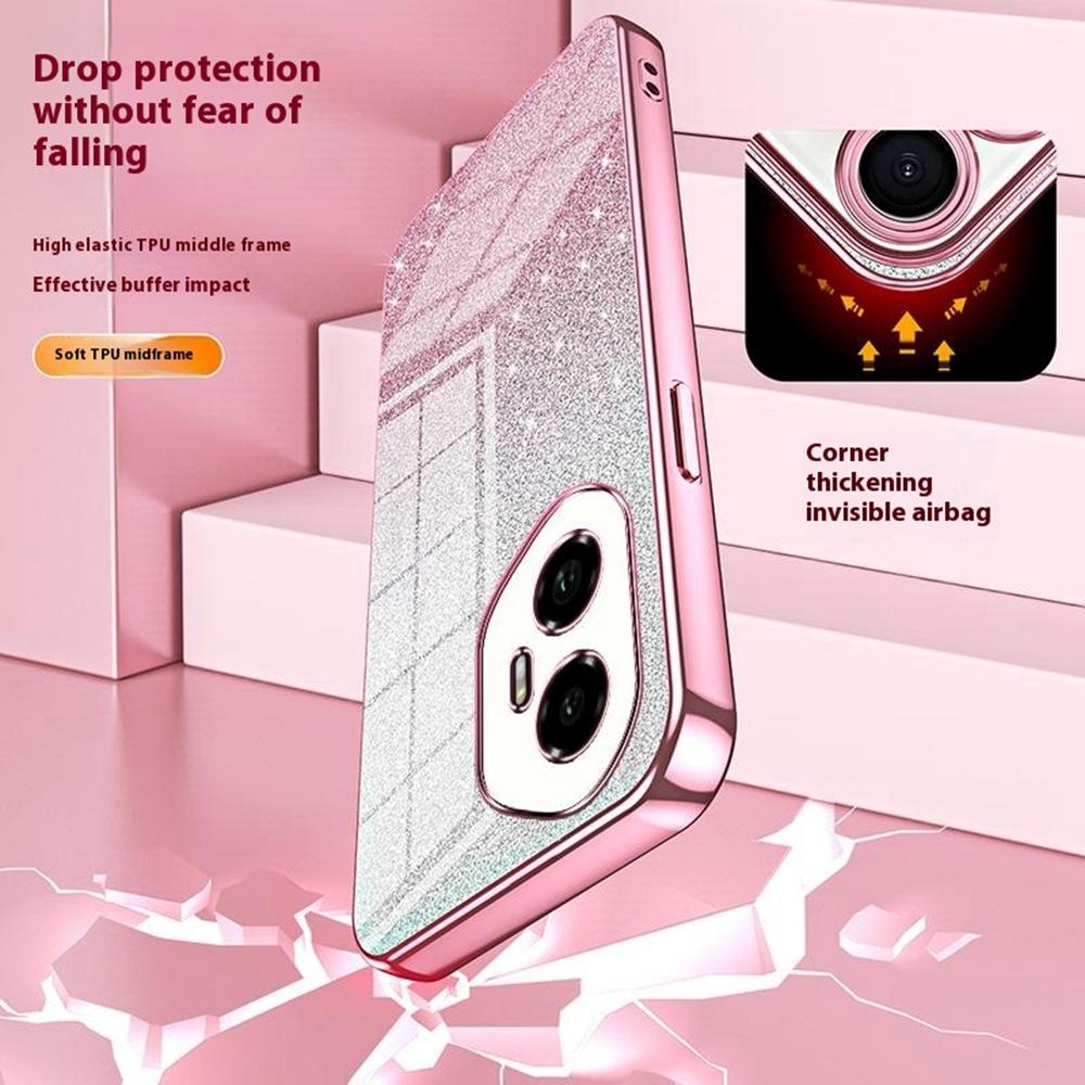 For Honor 300 Case Electroplating Gradient Glitter TPU Phone Cover