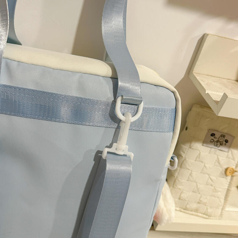 Campus Large Capacity Student Shoulder Bag Women's Contrast Color Tote Bag