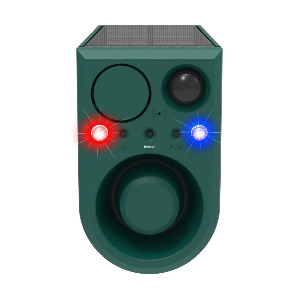 Solar-Powered Ultrasonic Animal Repellent with Infrared and Sound Alarm