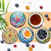 6 Pcs DIY Diamond Painting Coasters Kits with Holder Diamond Painting Coasters for Beginners Adults Art Craft Supplies