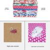 Grembiule Carino Stile Coreano con Stampa Fiocchi e Fiori e Tasche (Design a Rosa)
